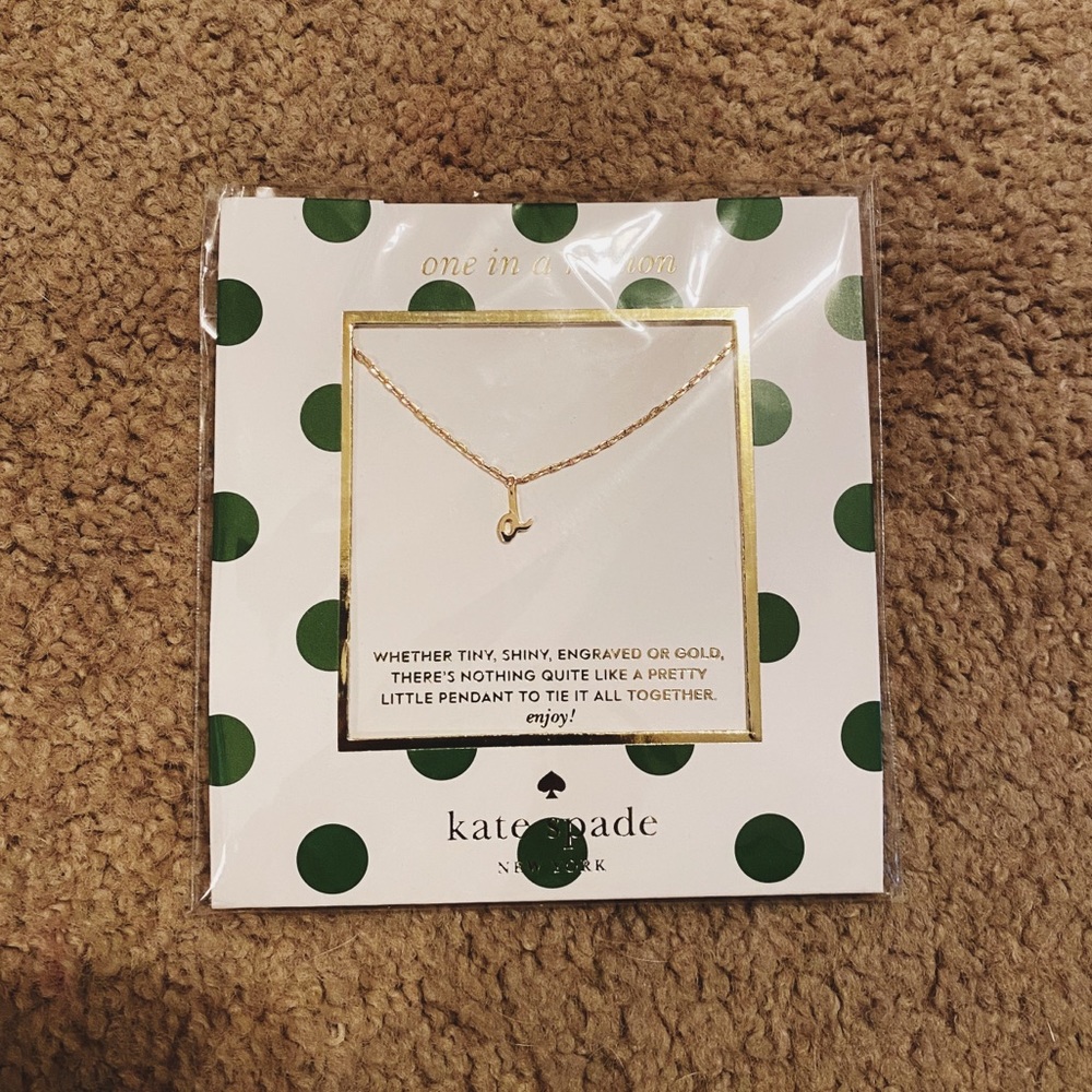 Kate Spade letter d necklace